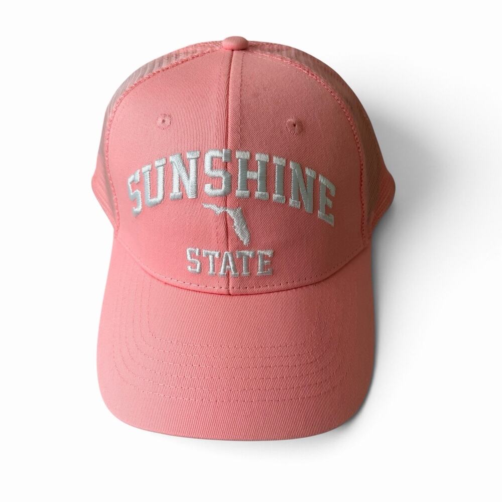 The Easy Life Sunshine State Florida Pink Trucker Hat Mesh Baseball Cap NWT
